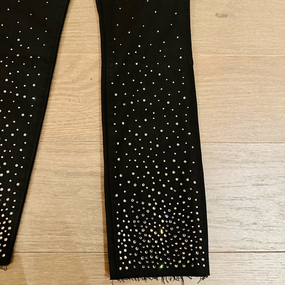 J Brand Alana Black Jeans with Crystal Decorations Dress Up Occasion Jeans